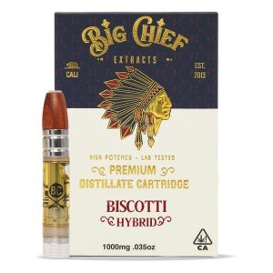 Big Chief THC Cartridge 1G Biscotti